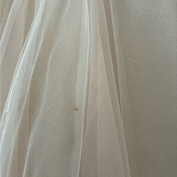 David's Bridal Cream Floral Lace Kids Dress size 2 - Picture 6 of 6